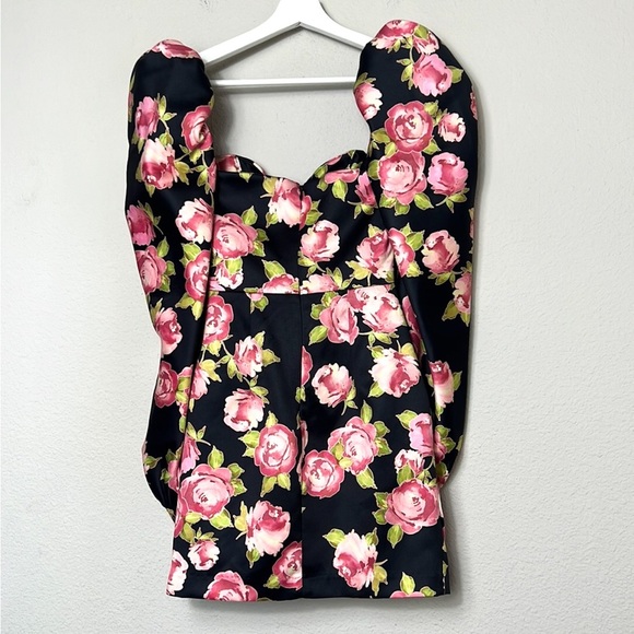 House of CB Amaryllis Rose Print Mini Dress - Picture 7 of 12